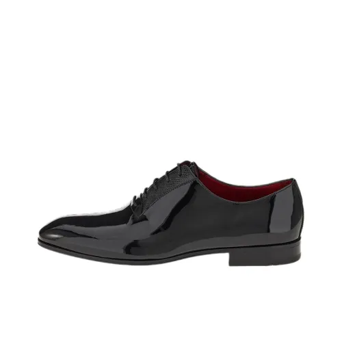 FERRAGAMO Logo plaque Leather Loafers
