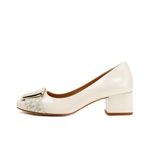 MICHAEL KORS Patsy Block Heel Mary Jane Shoes Women's Milk White