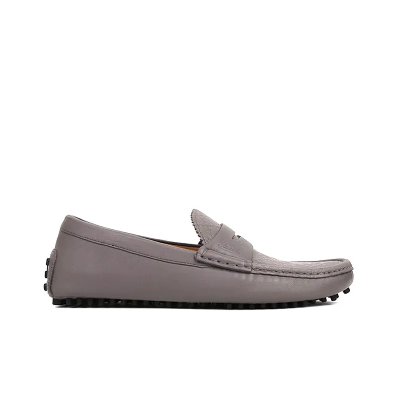 GUCCI Gommino Loafers Men Low Top Gray-1