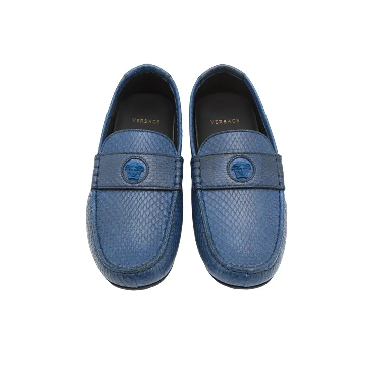 VERSACE Gommino Loafers Men Blue-3