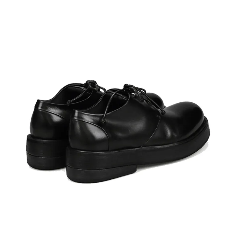 Marsèll Zuccolona Horse Leather Triple-Layer Sole With Upturned Leather Shoes Men's Casual Shoes Men's Black-3