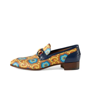 GUCCI 100th Anniversary Casual Shoes Men's Blue Yellow