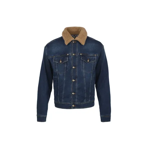 VERSACE JEANS COUTURE Denim Jackets Men Blue