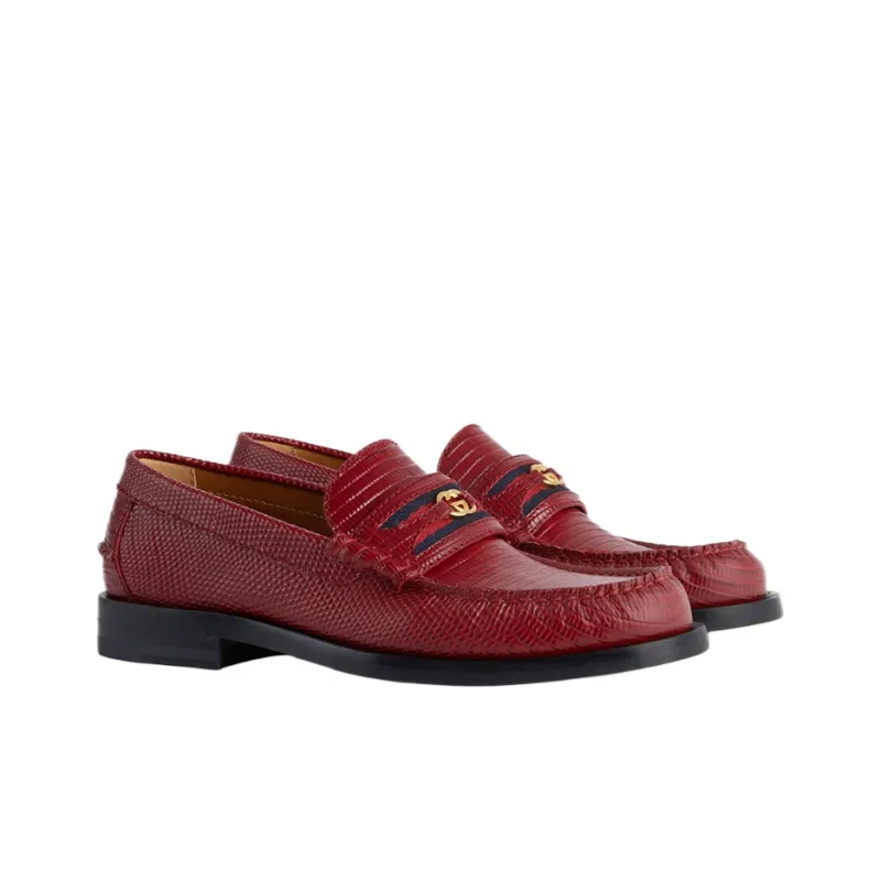 GUCCI Loafers Women's Red-2