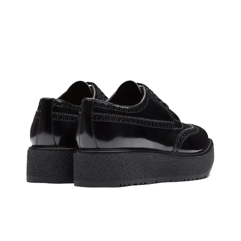 PRADA Platform Shoes Men's Black-2