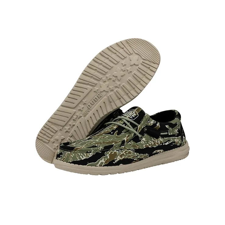 Heydude Casual Shoes Men Low Top Tiger Print Camouflage-2