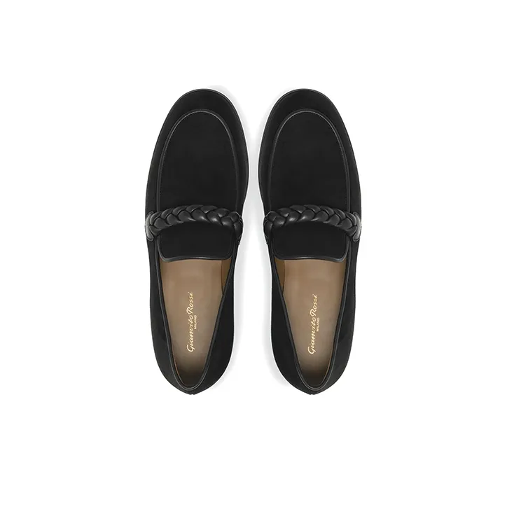GIANVITO ROSSI Atticus Braided Strap Loafers-3
