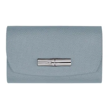 LONGCHAMP Roseau Cow Leather Wallet Women's Blue