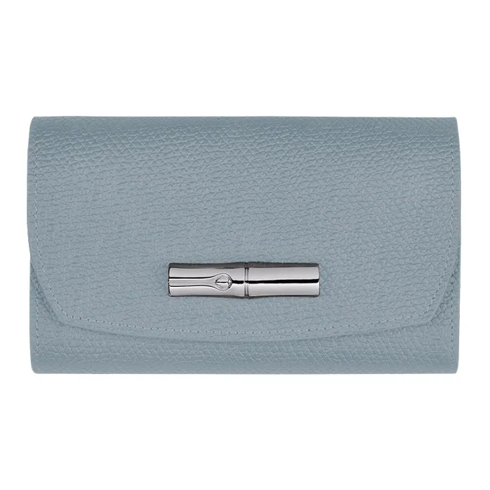 LONGCHAMP Roseau Cow Leather Wallet Women's Blue-0