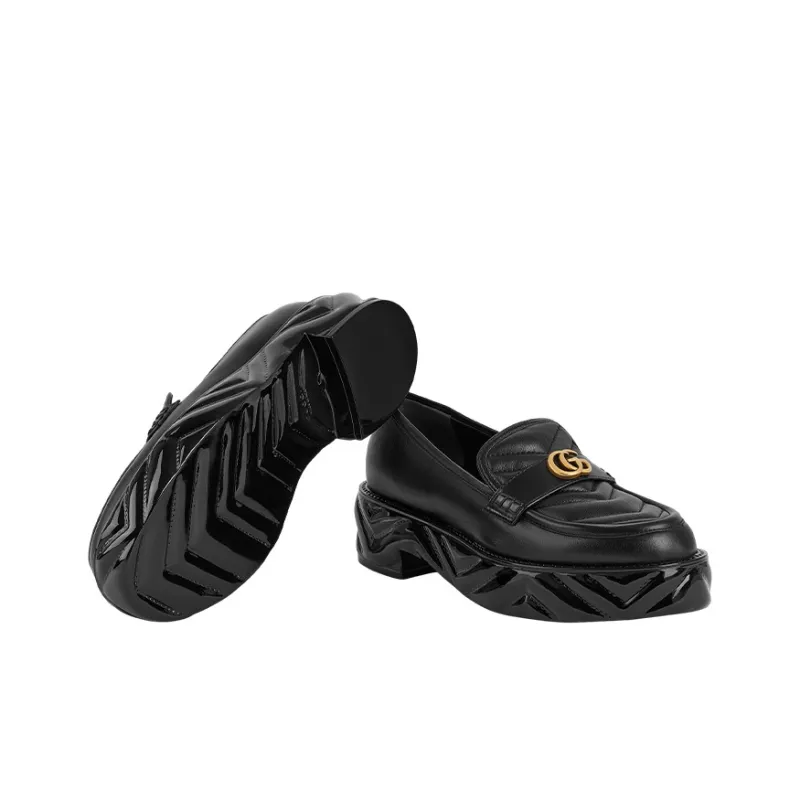 GUCCI Platform Shoes Women's Black-4