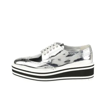 PRADA Platform Shoes Women's Silver