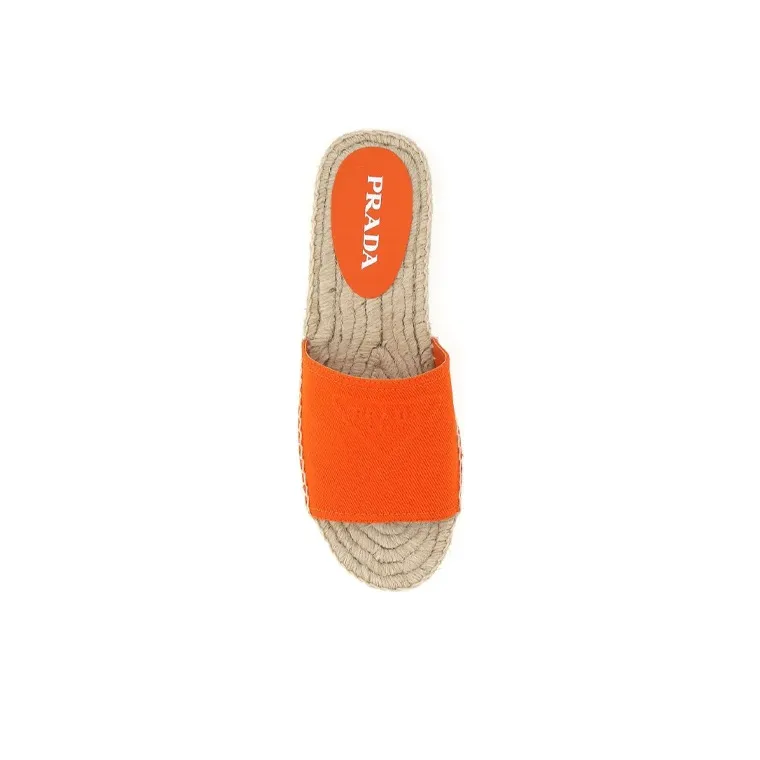 PRADA Odor Resistant Slide Slippers Women's Orange-3