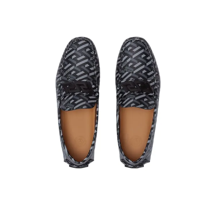VERSACE La Greca Moccasin Grey-3