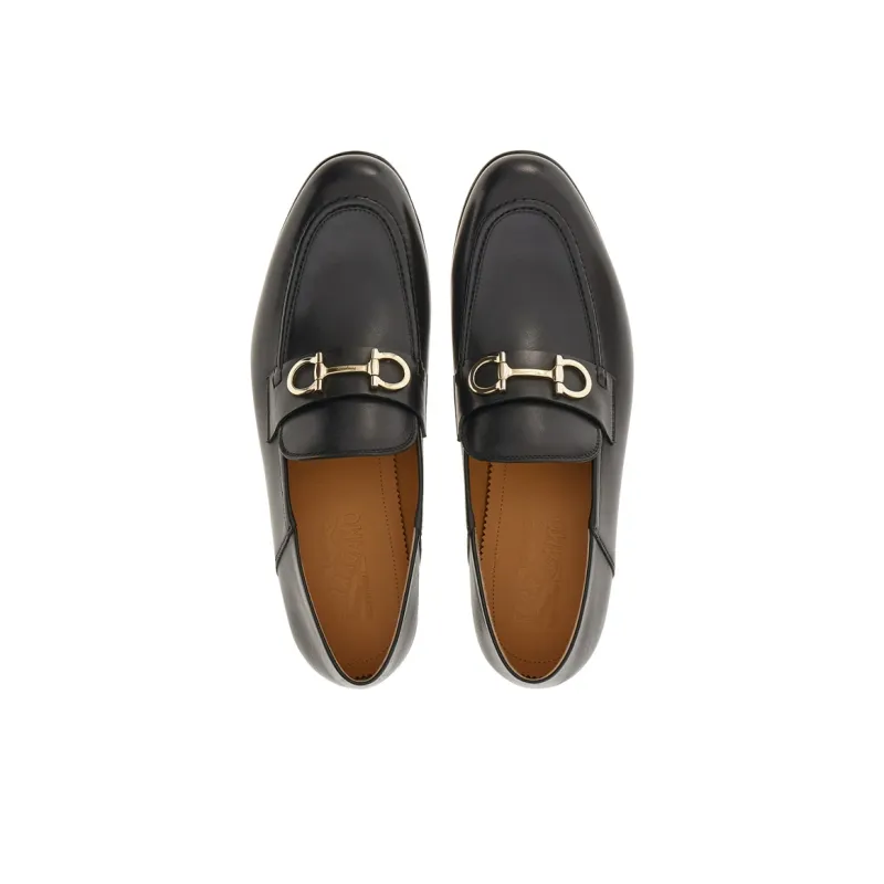 FERRAGAMO Gancini-buckle Leather Loafers-4