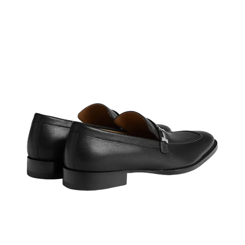 HERMES Guido Loafers Men's Black-4