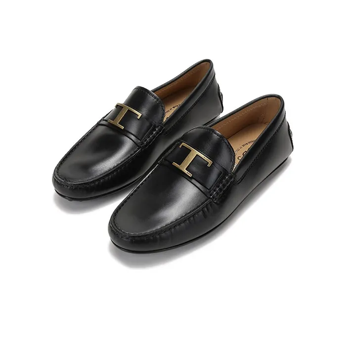 TOD'S Logo plaque Leather Loafers-2