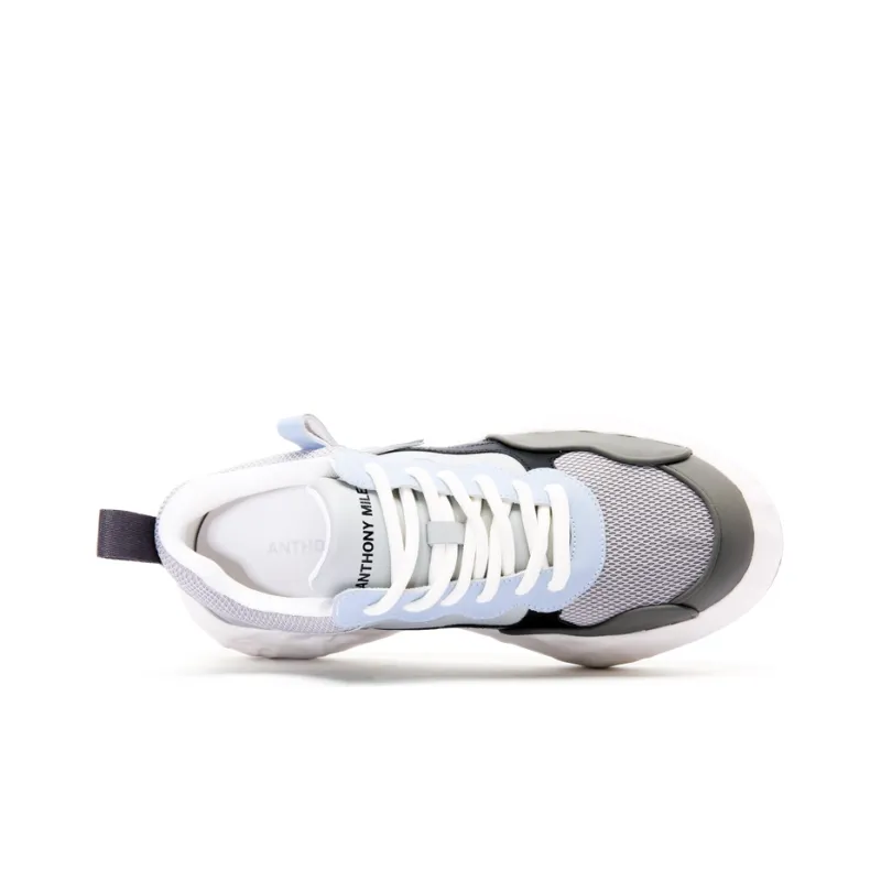 Anthony Miles Platform Shoes Men's Light Gray Black-2
