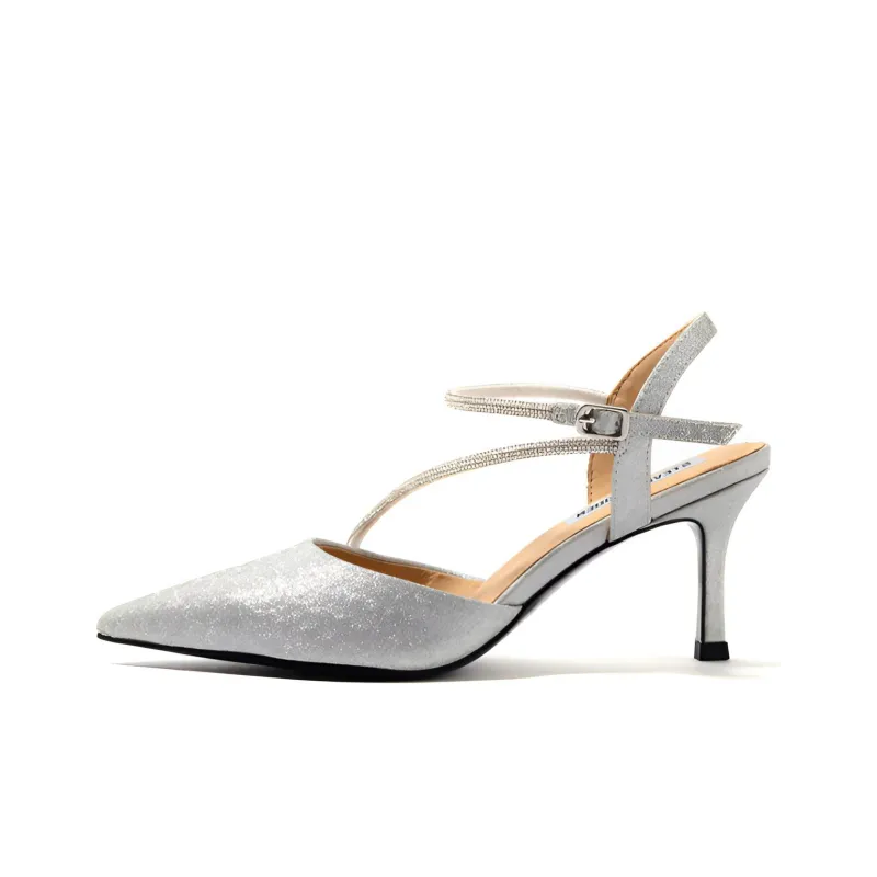 STEVE MADDEN Slim Heel High Heels 5cm Women's Silver-0