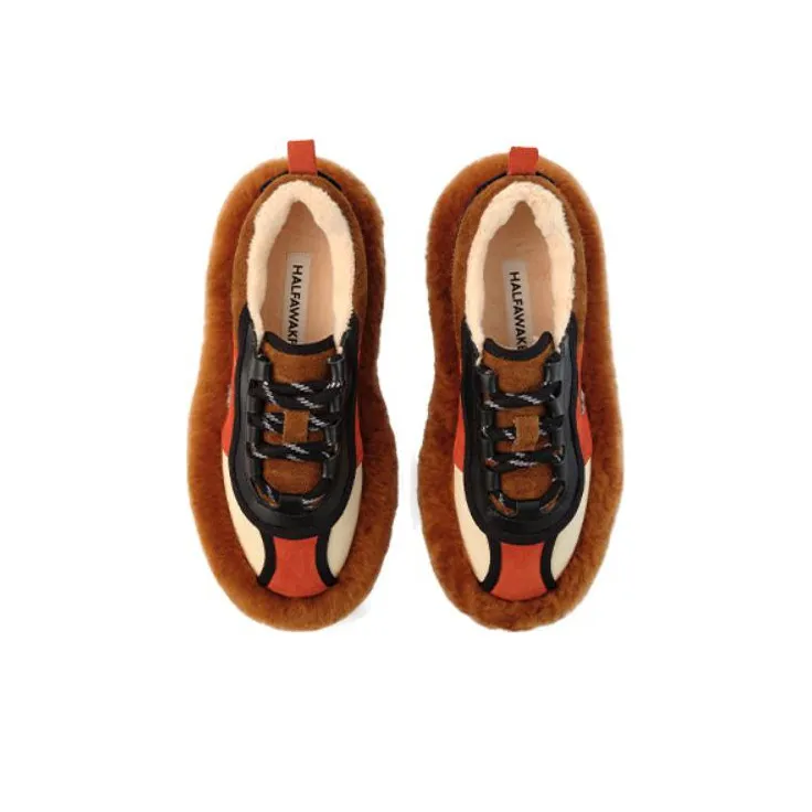 HALF AWAKE Low-Top Platform Shoes Women's Pink Orange-2