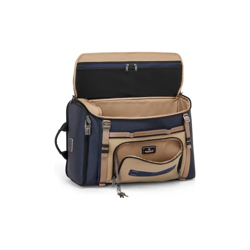 TUMI Alpha Bravo Nylon Backpack Men's Blue & Brown-4