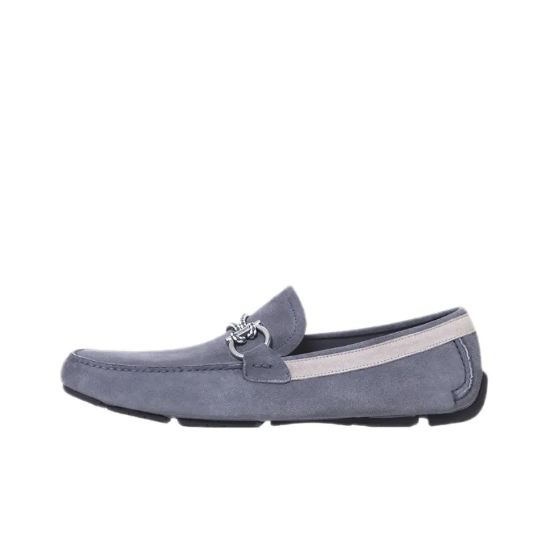 FERRAGAMO Gancini Casual Shoes Men's Blue-0