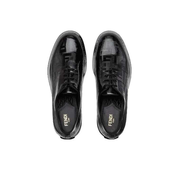 FENDI Men's Casual Shoes Men Low Top Black-3