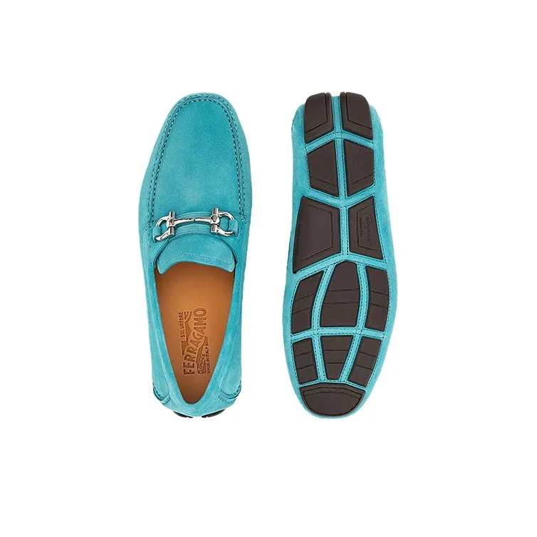 FERRAGAMO GANCINI Men's Casual Shoes Men's Sky Blue-4