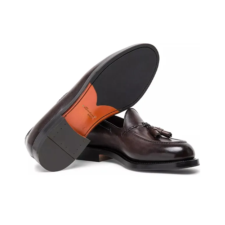 Santoni Loafers Men Low Top Brown-4
