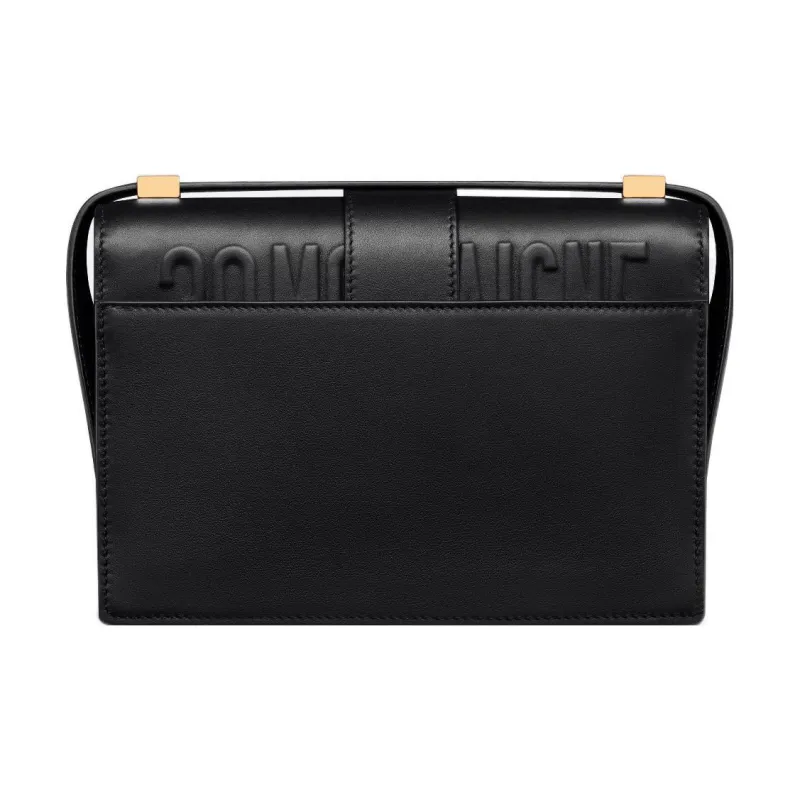DIOR 30 Montaigne Cow Leather Montaigne Box Bag, Handbag, Shoulder Bag, Crossbody Bag Small Size Women's Black-3