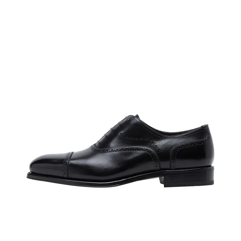 Ferragamo Dress Shoes Men Low-Top Black-0