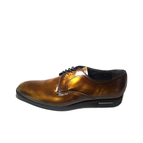 PRADA Men's Casual Shoes Men Low-Top Brown/Yellow