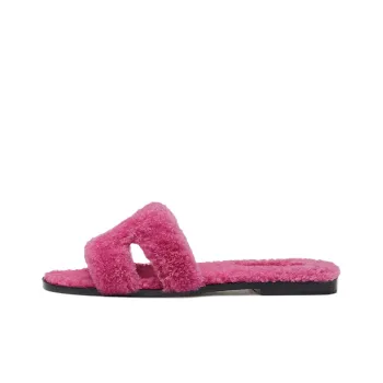 HERMES Oran Slide Slippers Women's Purple