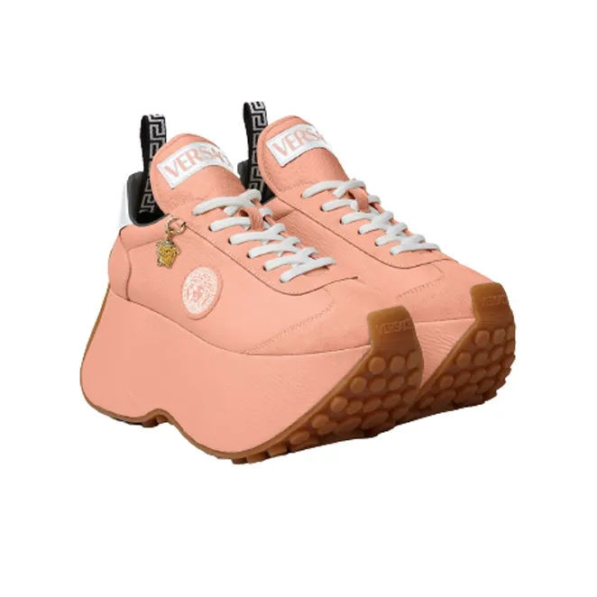 FANSIZHE Triplatform Low Top Platform Shoes Women's Pink-1