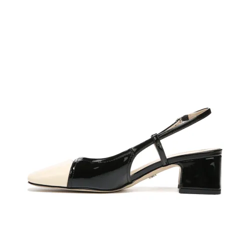 SAM EDELMAN Mary Jane Shoes Women's Low-Top Black/White Color Blocking