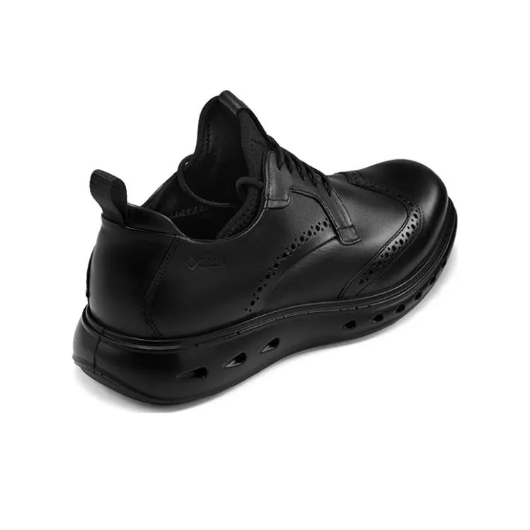 Ecco Mixed Water Resistant 720 Casual Leather Shoes Men's Black-2