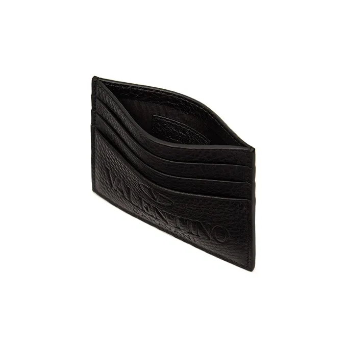 Valentino GARAVANI Calfskin Wallet, Card Holder Men's Black-6