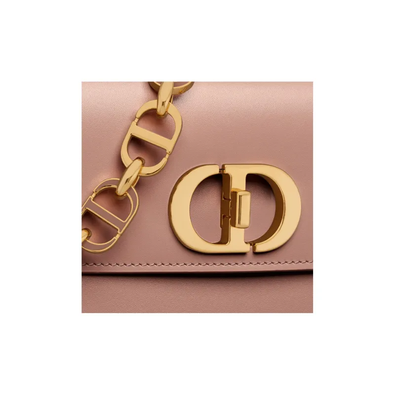 DIOR 30 Montaigne Smooth Finish Cow Leather Shoulder Bag Crossbody Bag Women's Vintage Pink-5