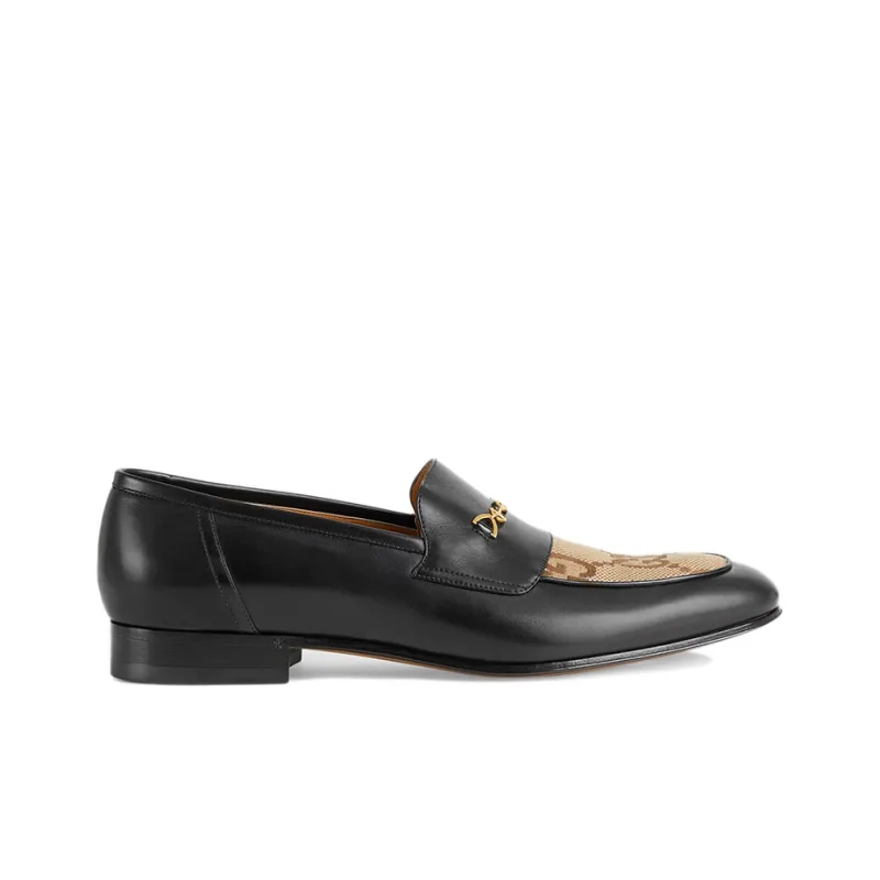 GUCCI Jordaan GG Canvas Loafers-1