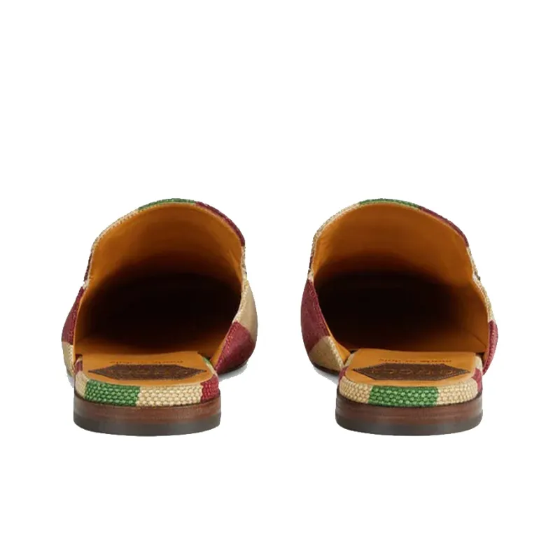 GUCCI 100 Baiadera Closed Toe Slippers Men's Multicolor-3