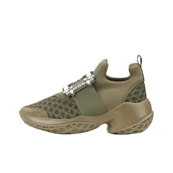 Roger Vivier Low Top Platform Shoes Women's Army Green