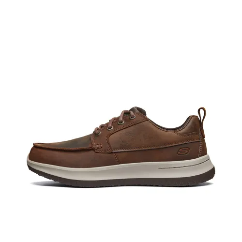 Skechers Delson 1.0 Men's Casual Shoes Men Low-Top Dark Brown