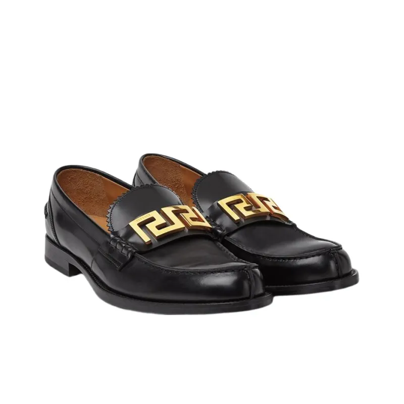 VERSACE Greca Loafer 'Black Gold'-3