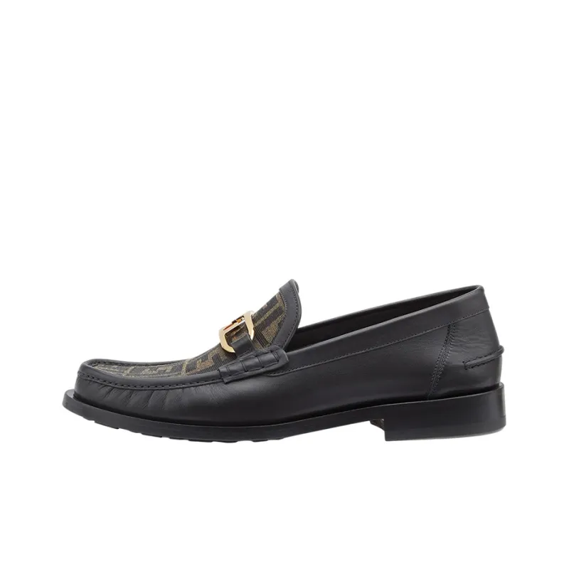 FENDI Ff Logo Pattern Slip On Loafers-0