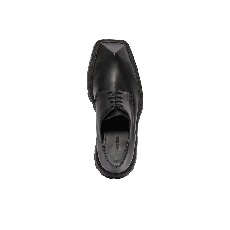Balenciaga Rhino Derby Shoes 'Black Smooth Calfskin' Women's-2