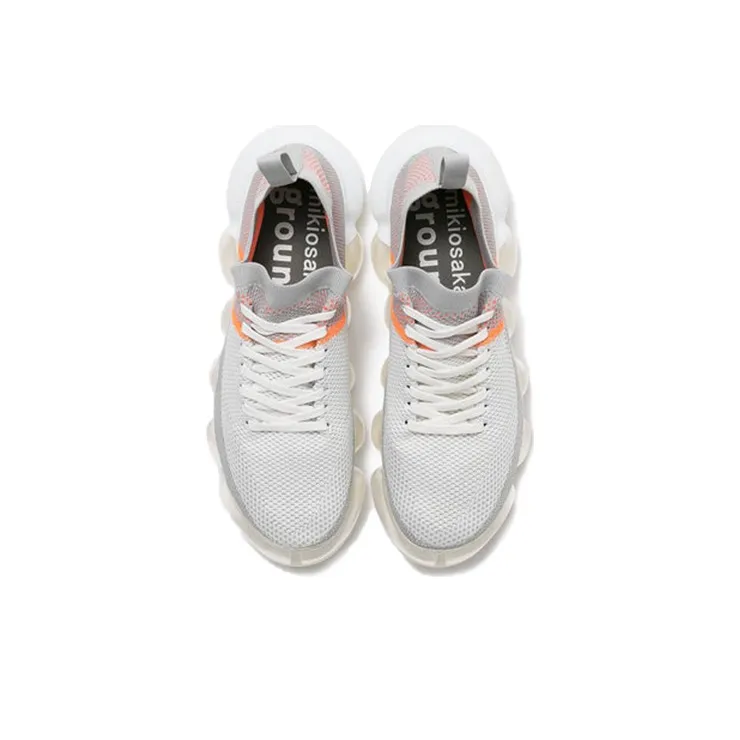 Grounds Jewelry Half Athletic Shoes Unisex Gray Orange-3