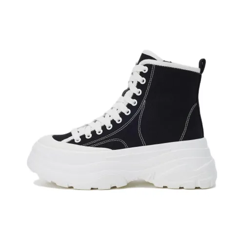 URBAN REVIVO Ankle Boots Women's High-Top Black