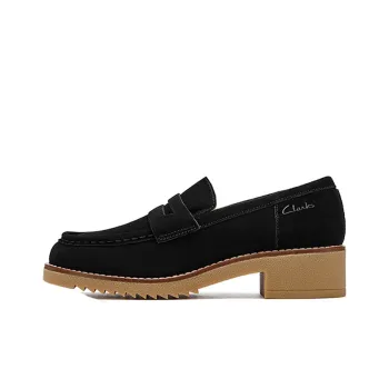 Clarks Block Heel Mary Jane Shoes Women's Black