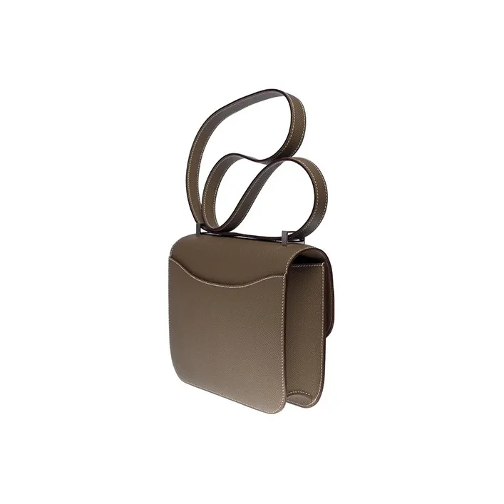 HERMES Constance Epsom Leather Crossbody Bag, Shoulder Bag Regular Women's 18 Etoupe Elephant Gray-2