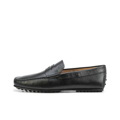 TOD'S Grained Leather Penny Loafers