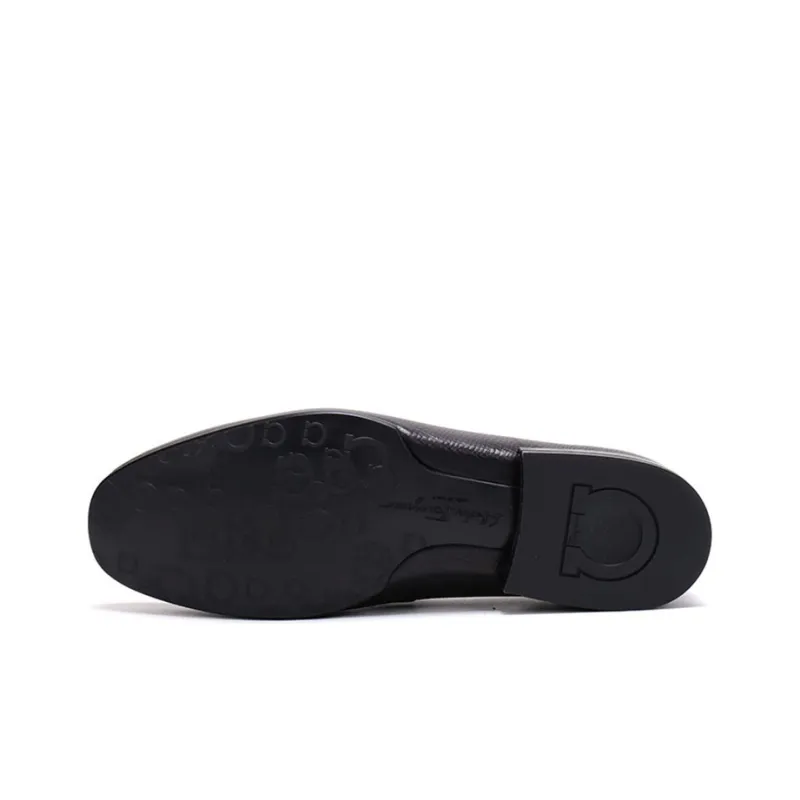 FERRAGAMO Barry Series Dress Shoes Men's Black-5